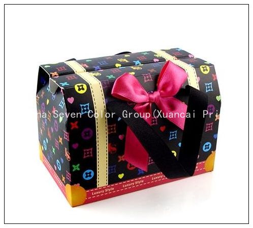 Gift Packaging Black Box With Ribbon