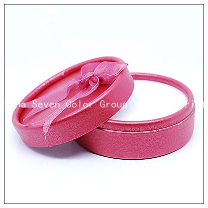 Round Red Paper Box With Diameter 7.5cm