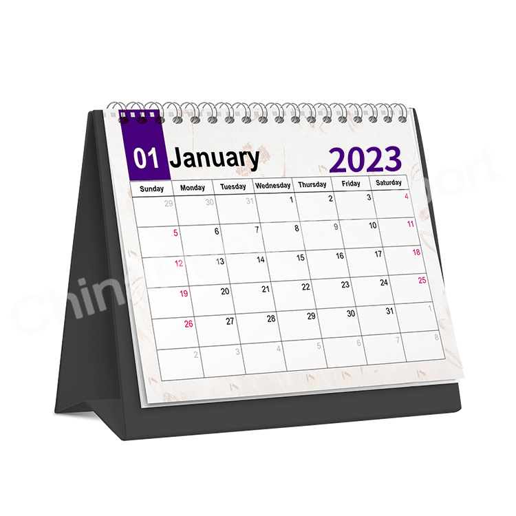 2023 Large Luxury Unique Spiral Flip Custom Desk Pad Calendar Printing