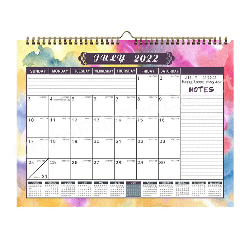 Promotional Spiral Calendar Custom Planner Home 365 Day Desk Pad Calendar 2023 Printing