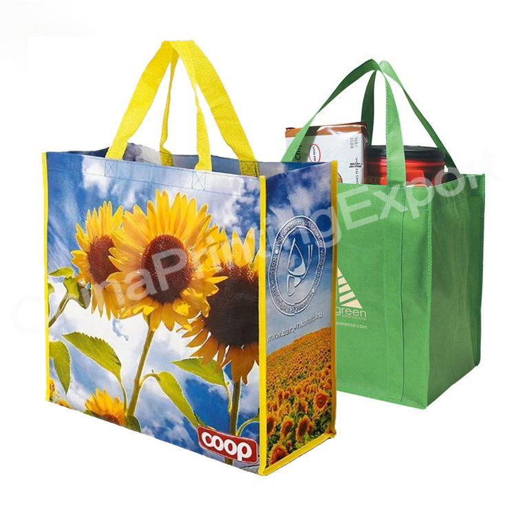 Custom Eco Friendly Recycle Reusable PP Laminated Non Woven Fabric Tote Shopping Bag Printing