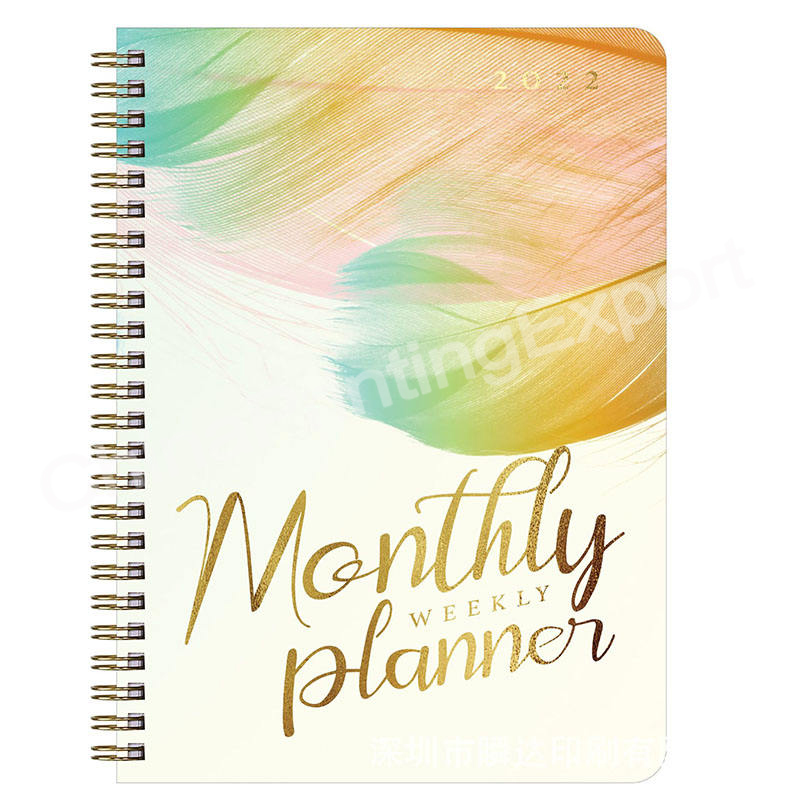 Custom A5 Spiral Bound Journal Agenda Hardcover Daily Weekly Planner Notebook Printing